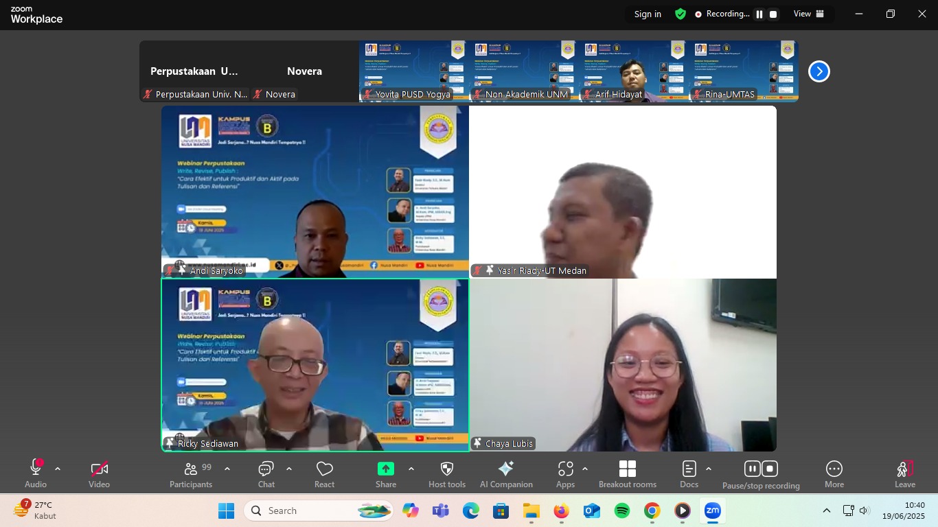 Webinar Literasi Akademik UNM Dorong Produktivitas Menulis dan Publikasi Ilmiah